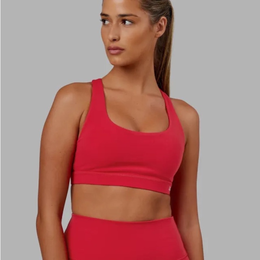 LSKD Base Sports Bra red size small